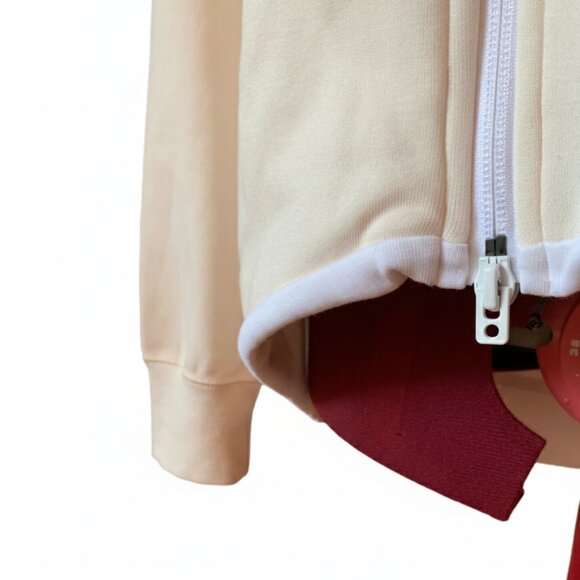 NIKE - Tech Fleece Cape asymmetrical Full-Zip Hoodie Jacket - Creme - Medium - Picture 5 of 13